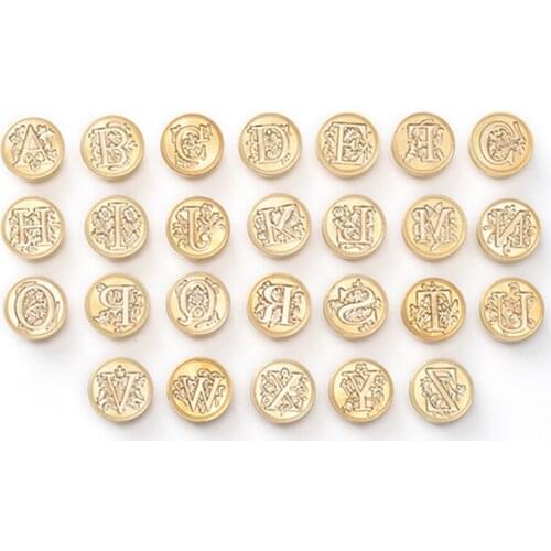 Gorgeous Classical Fonts Wax Seal Stamp Alphabet Letter Retro Stamps Practical DIY Card Invitations Decorative Wood Stamp