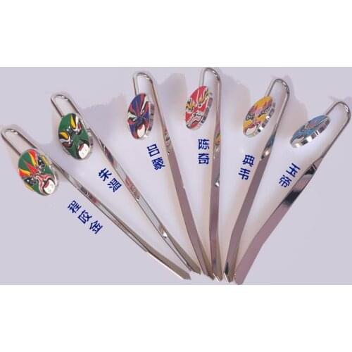 Characters Bookmark Folk Arts Craft Ornaments Beijing Opera Facebook Bookmarks Stainless Steel Folk Arts Craft Personalized