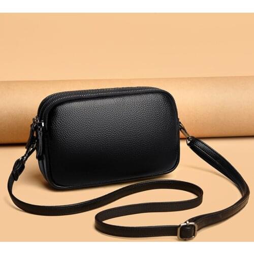 Fashion Simple Womens Designer Handbag High Quality Cowhide Leather Small Messenger Bag Solid Color Shoulder Crossbody Bags