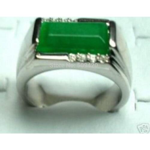 XFS20141er>>Beautiful Green jade Mens Ring size 8-10-12