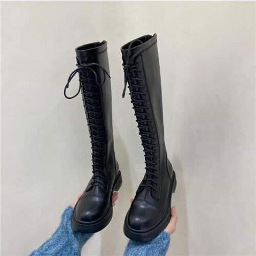 Koovan Womens Boots New 2021 Autumn Winter Knee-high Boots Female Knee Shoes Tall Canister Boots Knight For Girls Women Shoes