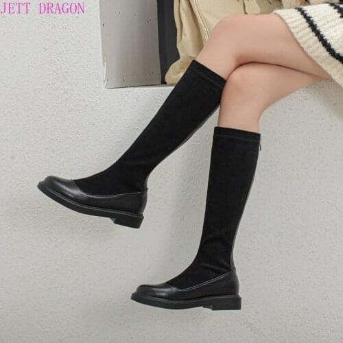 Womens High Boots for Women Shoes 2021 Winter Autumn Black Slim Thigh Knee High Boots Women Casual Long Party Shoes Woman 34-43