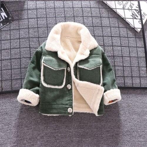 IENENS Winter Overcoat Kids Jacket Clothes Baby Clothing Boy Girl Wool Jackets Coat Children Thick Outwear 2 3 4 5 Years