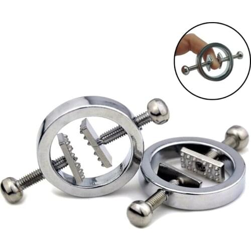 1Pair Stainless Steel Nipple Clamps Nipple Clips Female Torture Slave Games Breast Clip BDSM Bondage Fetish Adult Games Sex Toys