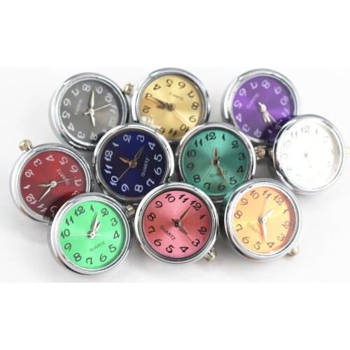 Wholesale 6pcs Mix 18mm Silver Watch Snap Buttons Charms Fit Ginger Snap Bracelet Women Bangles Necklace Jewelry