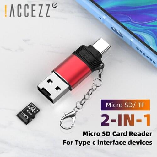 !ACCEZZ Type C Card Reader Adapter For Huawei P40 P30 Samsung Galaxy S10 S9 Support TF Micro SD Memory Cards Reader OTG Adapter