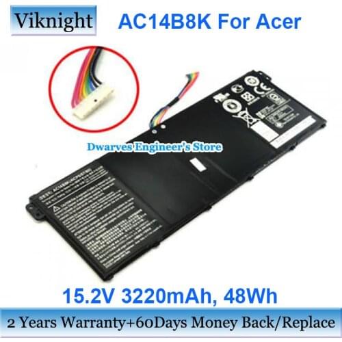 15.2V 3220mAh AC14B8K Laptop Battery For Acer Chromebook 11 CB3-111 Aspire E3-111 ES1-511 V3-111 V3-371 E5-721 E5 R3 R5 Series