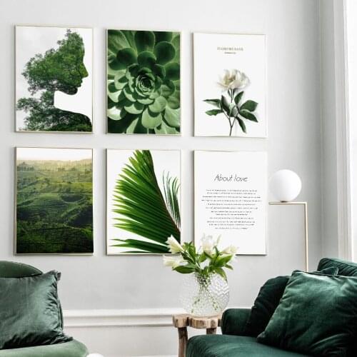 Diamond Painting Abstract Girl Green Tree Succulents Diamond Inlaid Diamond Mosaic Full Diamond Embroidery Home Decor