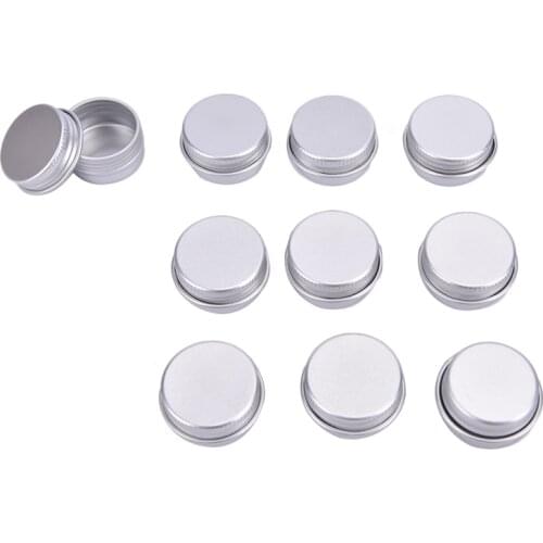 10pcs 5ML Aluminum Tin Jar For Cream Balm Nail Candle Cosmetic Container Box 5 Colors