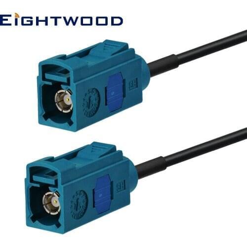 Eightwood Fakra Z Male to Male Vehicle Car Antenna Adapter Cable 30cm for Car Stereo Android Head Unit GPS Navigation FM AM Radi