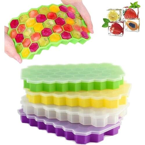 Ice Cube Mold Honeycomb Shape Square Ice Mould Summer DIY Drinking Tool Cold Drink Whiskey Cocktail Ice Tray