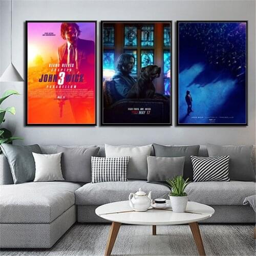 John Wick 3 Parabellum Vintage Classic Posters And Prints Canvas Painting Pictures On The Wall Decorative Home Decor Quadro