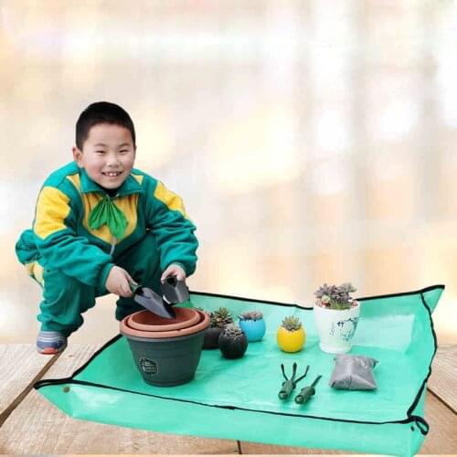 68x68cm/1x1m Garden Waterproof Planting Mat Green Ground Mat Operating Fabric Succulent Plants Plant Tools