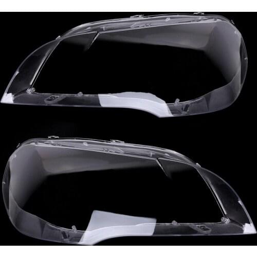 Car Headlight Headlamp Cover Clear Lens Auto Shell Cover Replacement for BMW X5 E70 2008-2013, 2PCS L&R