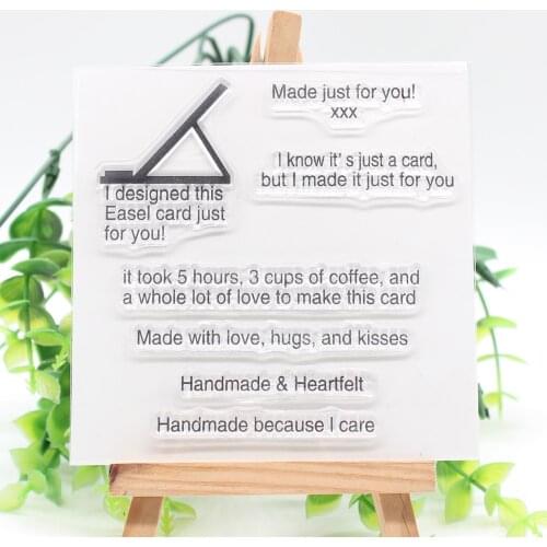 KSCRAFT Handmade with Love Transparent Clear Silicone Stamp/Seal for DIY scrapbooking Decorative clear stamp sheets 056