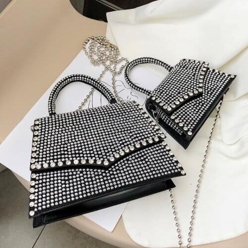 Diamond Flap Small Tote Bag 2020 Summer New Quality PU Leather Womens Designer Handbag Chain Shoulder Messenger Bag Travel Bag