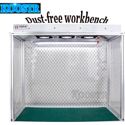 Newest Dust Free Room Desk Cleaning Anti-static Aluminum Alloy Dust Free Bench for LCD Refurbishment Phone Repair Equipment