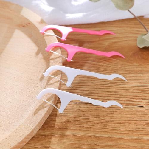 Dropshipping 100pcs Dental Floss Stick Interdental Brush Teeth Toothpicks Flosser Pick SMJ