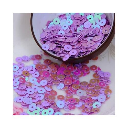 50g(12000pcs) 3mm Flat Round Loose Sequins Sewing Wedding Craft Children DIY Accessories Violet AB Confetti