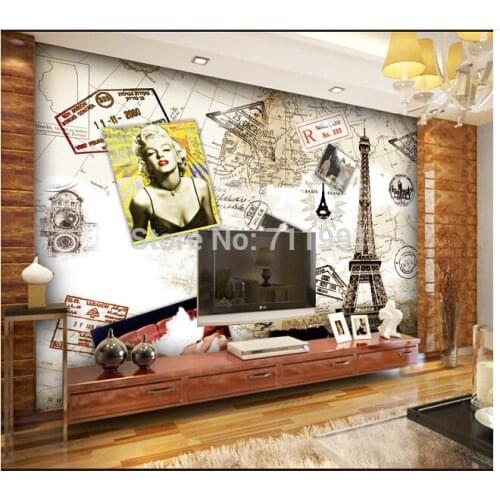 Custom european-style wallpaper Marilyn Monroe for the sitting room the bedroom TV setting wall vinyl which papel DE parede