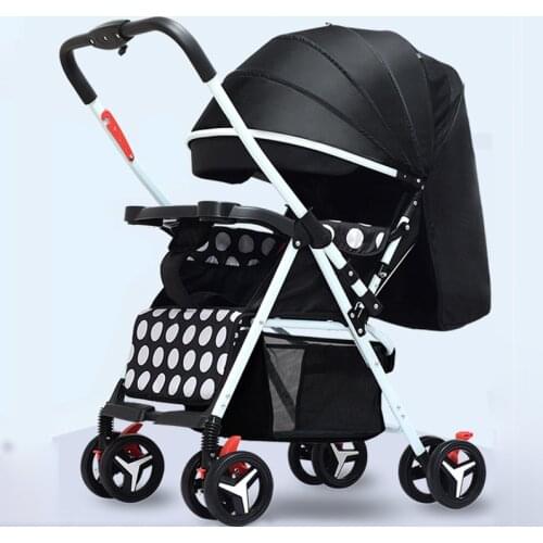 Portable Baby Stroller Shock-resistant Foldable Baby Carriage Lightweight Compact Newborn Infant Travaling Pram with Free Gifts