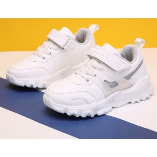 Casual White Sports Shoes Soft Mesh Sneakers Big Boys Cool Shoes Kids/Children Fashionable School Sneaker
