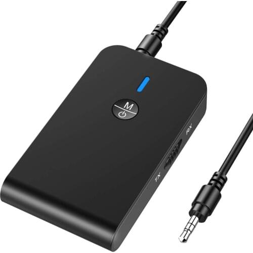 Bluetooth 5.0 Transmitter Receiver 2 in 1 EDR Adapter Dongle 3.5mm AUX for TV PC Headphones Home Stereo Car HIFI Audio