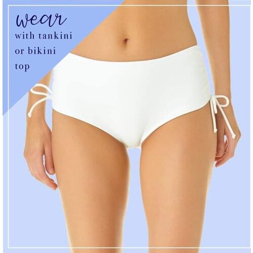 Adjustable swimming trunks side straps Panties Womens Sexy Bikini Bottoms High Waist Side Lacing Underwear Swimming Pants