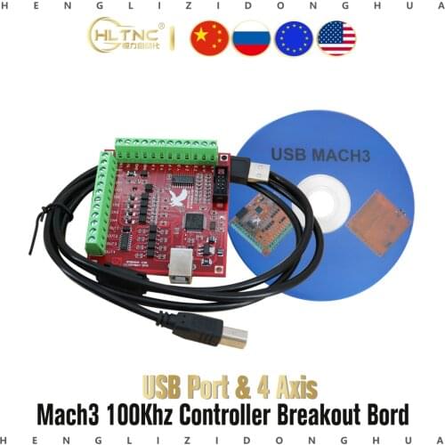 Breakout board CNC USB MACH3 100Khz 4 axis interface driver motion controller driver board for cnc milling router