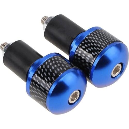 Blue 7/8" 22mm Handlebar Bar End For Honda Kawasaki Suzuki Yamaha Motorcycle RR