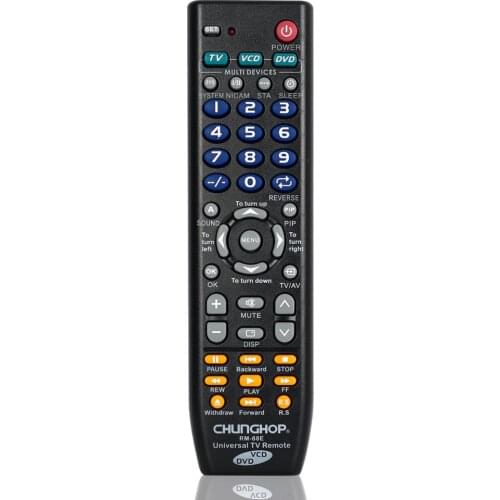 Universal Remote Control 1PCS RM-88E VCD/DVD 3 in 1 USE FOR Sony Samsung Toshiba Panasonic Sanyo Sharp Lg Aiwa 3D SMART TV