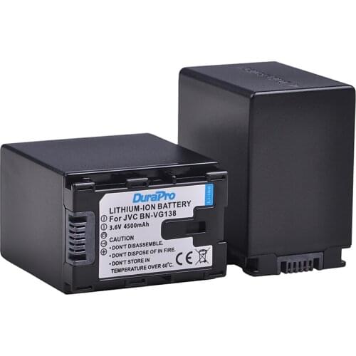 2Pc 4500mAh BN-VG138 BN VG138 Battery for JVC Everio GZ-E10 GZ-E100 GZ-E200 GZ-E300 GZ-E505B GZ-E515B GZ-EX250 GZ-EX310 GZ-EX355