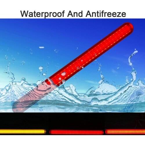 2Pcs 72LED Trailer Truck Car Brake Lamp Turning Signal Lights Auto Accessory 43.5cm x 4cm x 2.1cm