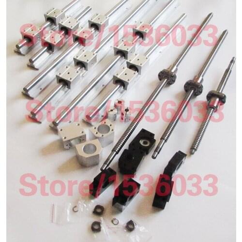 3 SBR16-300/1150/1650 rail sets +3 anti-backlash ballscrews RM1605-300/1150/1650+3BK/BF12 +3pcs couplers