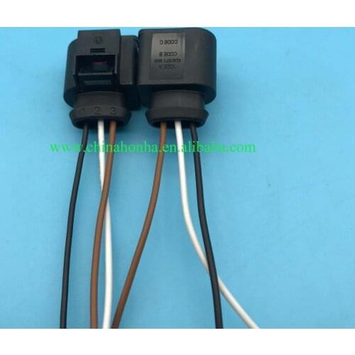 3 pin Automotive Fuel Rail Pressure Sensor Connector Plug with wire or without 4D0971993 4D0 971 993