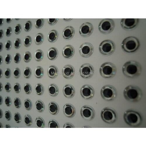 300pcs 6mm Silver 3D Holographic Fishing Lure Eyes Fly Tying Jigs Craft Dolls