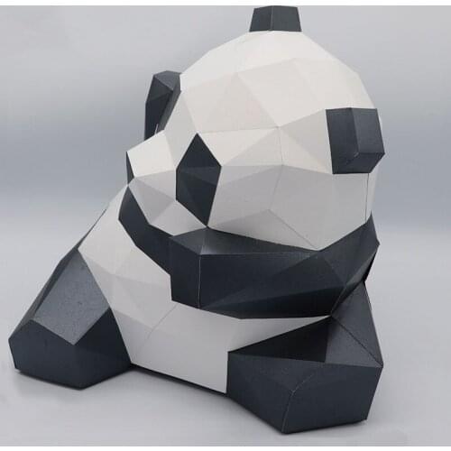 3D Paper Model Panda Animal Handmade Papercraft DIY Stereo Origami Children Educational Toys Adult Craft Decoration Home Gift
