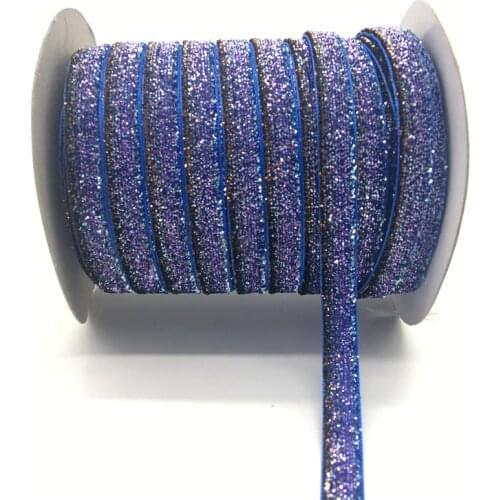 5Yards/lot) 3/8" 10mm Glitter Double color Ribbon Headband Clips Bow Wedding Christmas Decoration #04