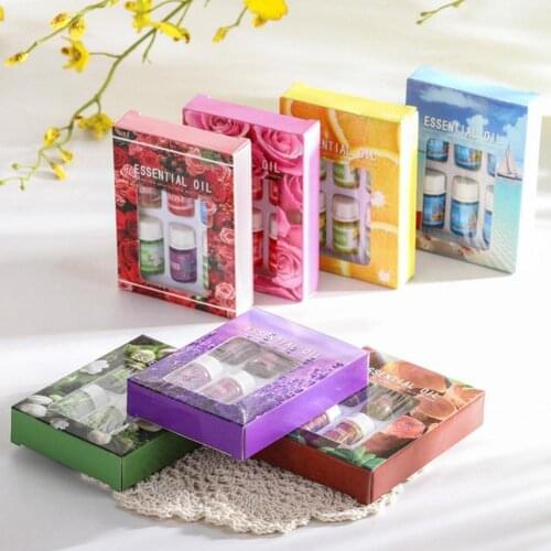 6Pcs/Box Plant Aroma Essential Oil Water Soluble Rose lavender Oil For Humidifier Air Purifier Aromatherapy Lamp Supplies 2021