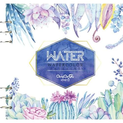 40 Pages Home Sketchbook Watercolor Painting School Supplies Spiral Notebook Art Drawing Office Hardcover Loose Leaf Blank Paper