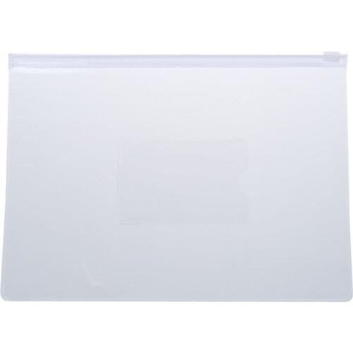 White Clear Size A5 Paper Slider Zip Closure Folders Files Bags 20 Pcs