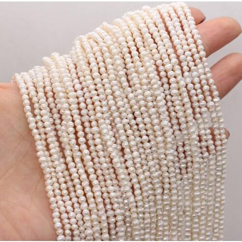 High Quality Natural Freshwater Pearl Potato Shape Beads For Jewelry Making Bracelet Necklace Earring Women Gift Size 2-3mm