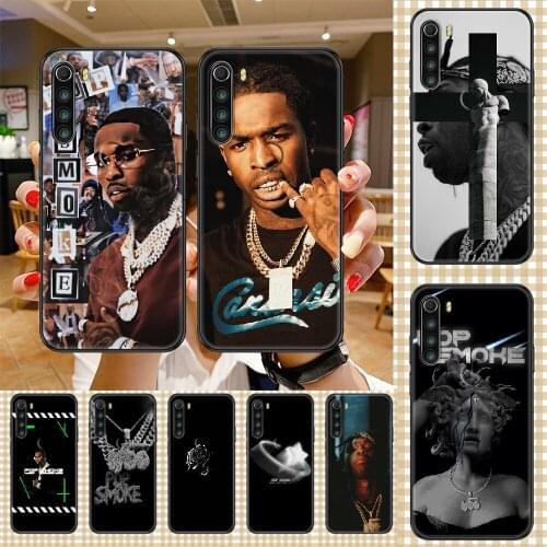 Rapper Pop Smoke Phone case For Xiaomi Redmi Note 7 7A 8 8T 9 9A 9S 10 K30 Pro Ultra black trend shell luxury funda tpu