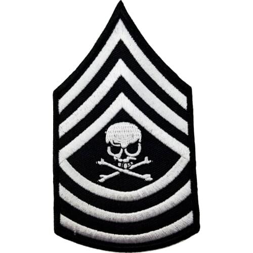 Skull Shoulderstrap Military DIY Iron on Patch Cool Embroidery Accessories Shoulder Applique Army Stickers Jacket Garment