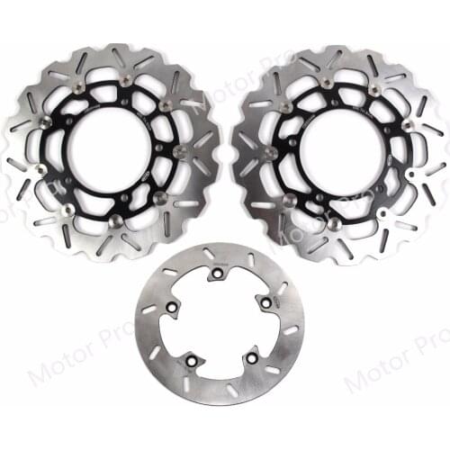 For Suzuki GSR 400 2006 2007 2008 2009 2010 Front Rear Brake Disc Disk Rotor Kit GSX F 650 ABS GSX650F GSX-F GSF BANDIT BLACK