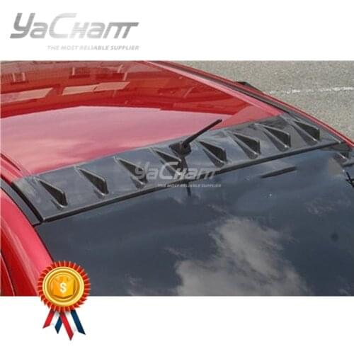 FRP Fiber Glass Rear Roof Spoiler Fit For 08-12 Lancer Evolution EVO X EVO10 Non-SSS VTX Generator (Fit Antenna base 5x6cm)