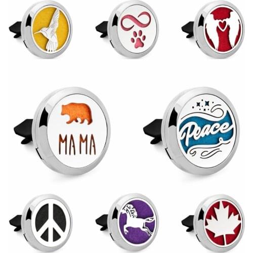 Hummingbird Paws Essential Oil Diffuser Locket Car Vent Clip Stainless Steel Perfume Magnet Air Freshener Free 10pads Women Gift