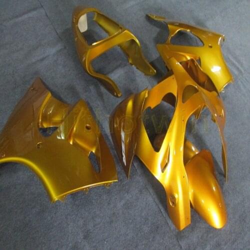 Custom motorcycle cowl for ZZR600 05-08 ZX-6R 636 2000 2001 2002 motor Fairings Injection mold gold