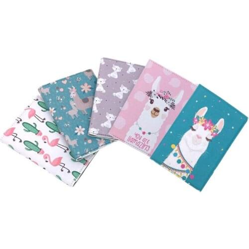 KANDRA Cute Passport Cover Kawaii Cats Cactus Flamingo Passport Leather Kitten Travel ID Document Passport Holder Gift for Her