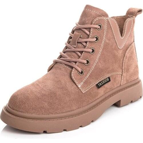 Leather Martin Boots Autumn and Winter 2021 New Women 's Short Boots Women 's Flat Boots Black Motorcycle Women 's Shoes Thin Bo